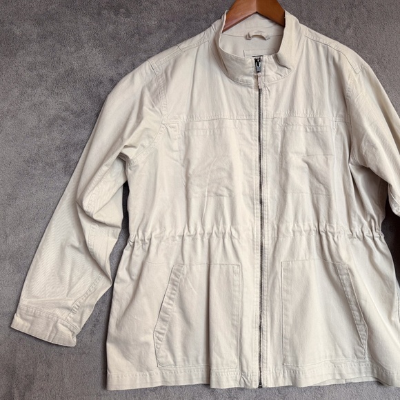 XXL Gap Ivory Comfortable & Stylish Cargo Jacket Lightweight Versatile Warm - Picture 10 of 10